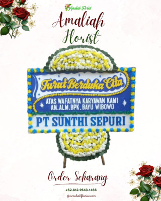 Papan Bunga Duka di Marga Sari