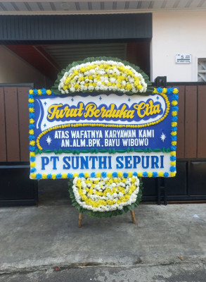 Papan Bunga Duka di Marga Sari